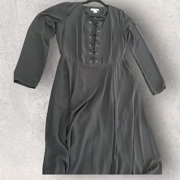 Corset front long sleeve maxi dress size large - Picture 4 of 6